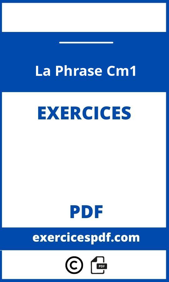 Exercices La Phrase Cm1