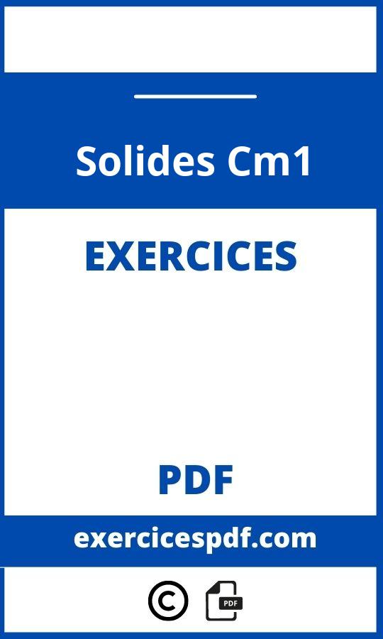 Exercices Solides Cm1 Imprimer