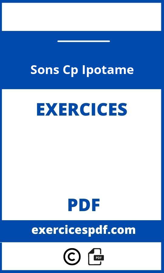 Exercices Sons Cp Ipotame