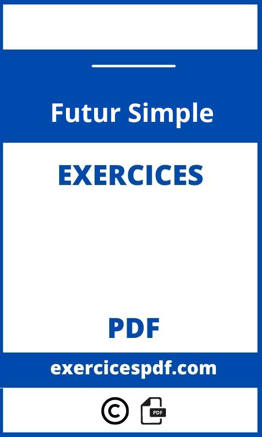 Futur Simple Exercices Pdf