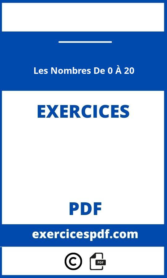 Les Nombres De 0 À 20 Exercices